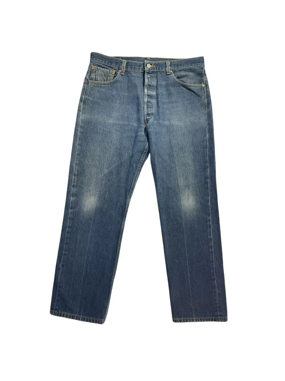 Levi’s 501 Jeans Men’s‎ 38x33 (Fits 36x30) Button Fly Red Tab Straight Leg Blue